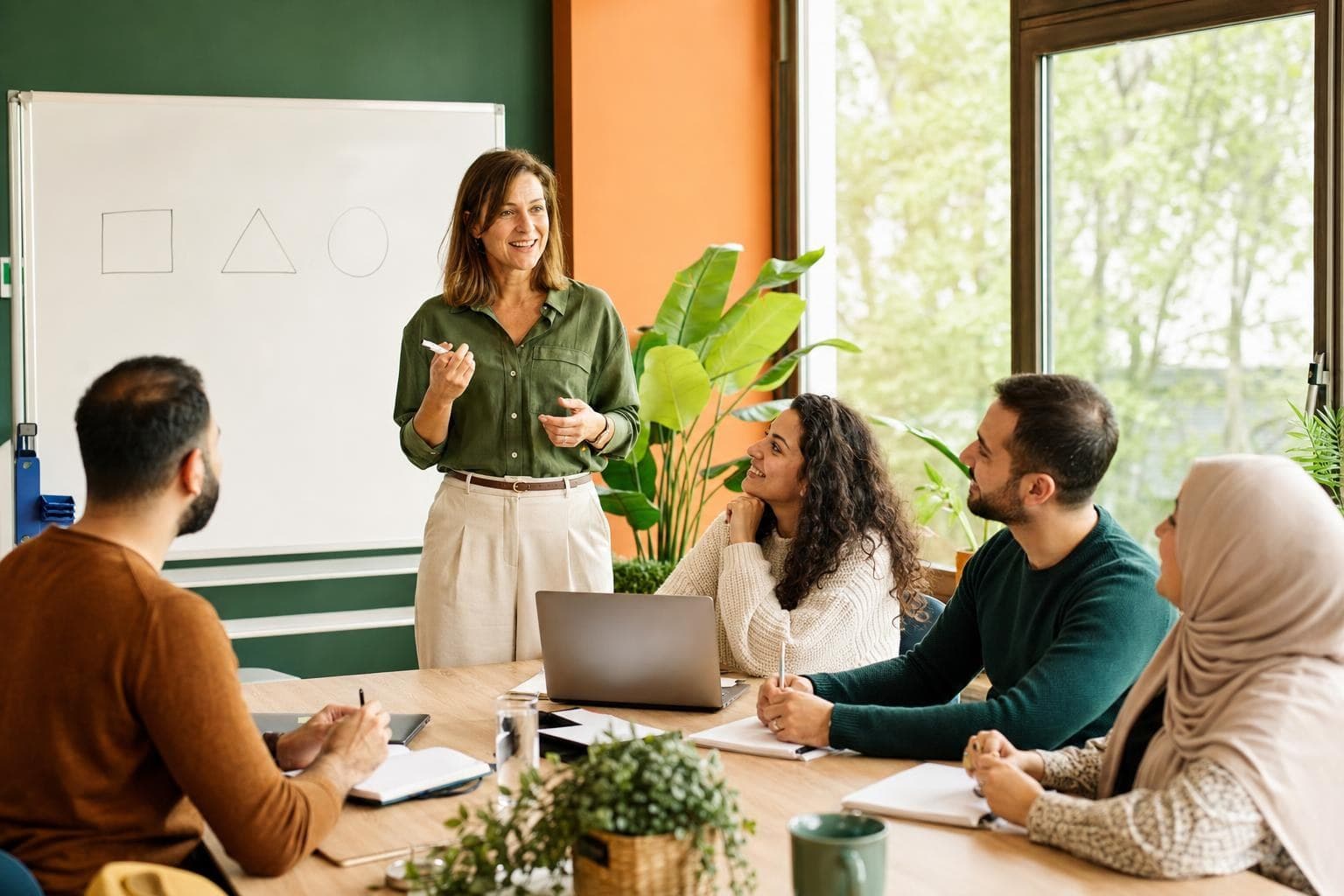 Participantes internacionales en un taller de entrevistas en Alemania